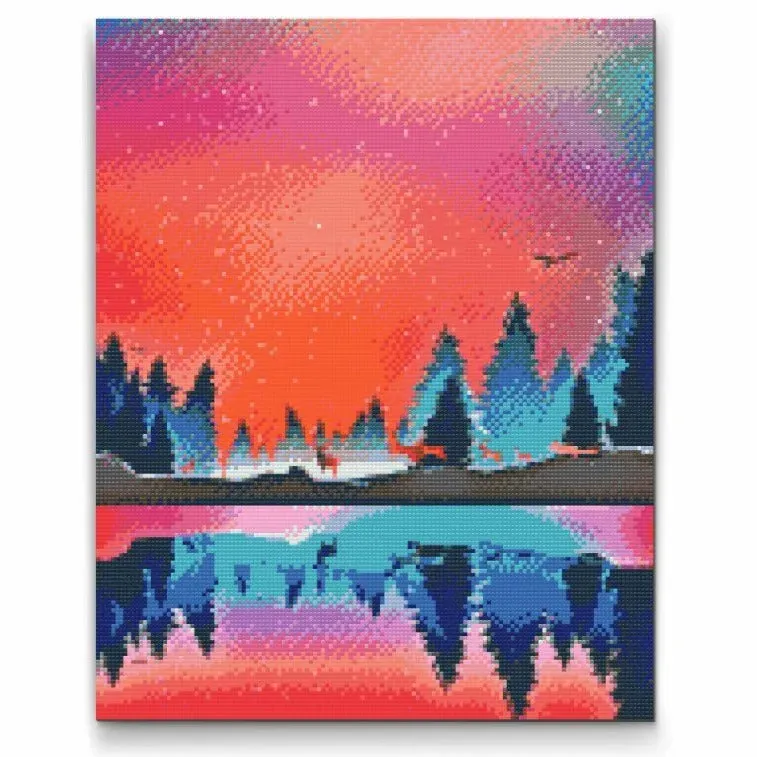 Road2Art Smuk Vinter diamond painting 30x40 cm firkantede
