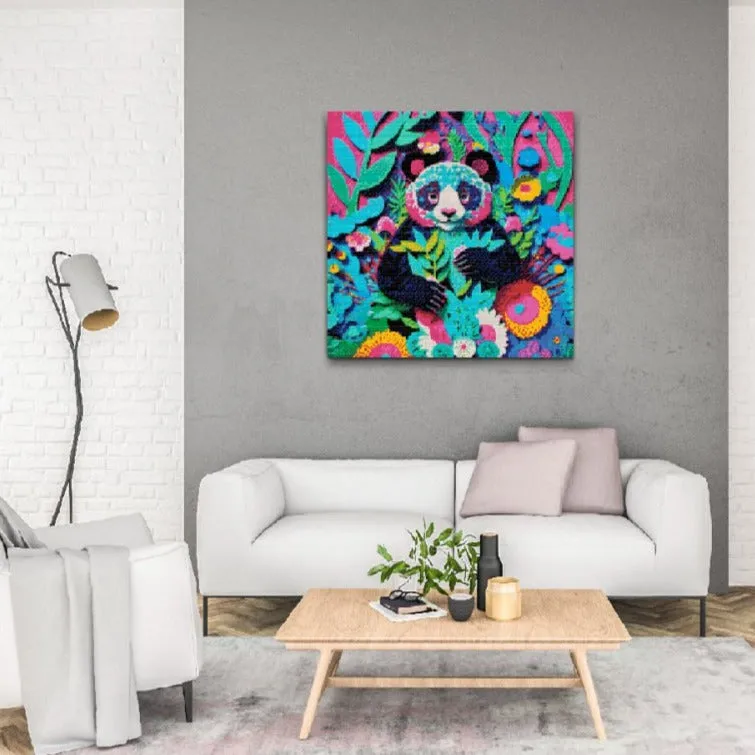 Road2Art Glad Panda diamond paint 50x50 cm runde 5D