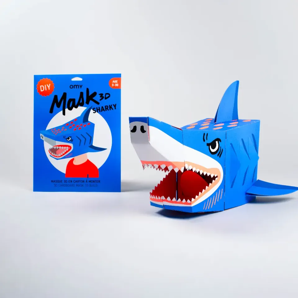 OMY Requin 3D-maske haj til børn