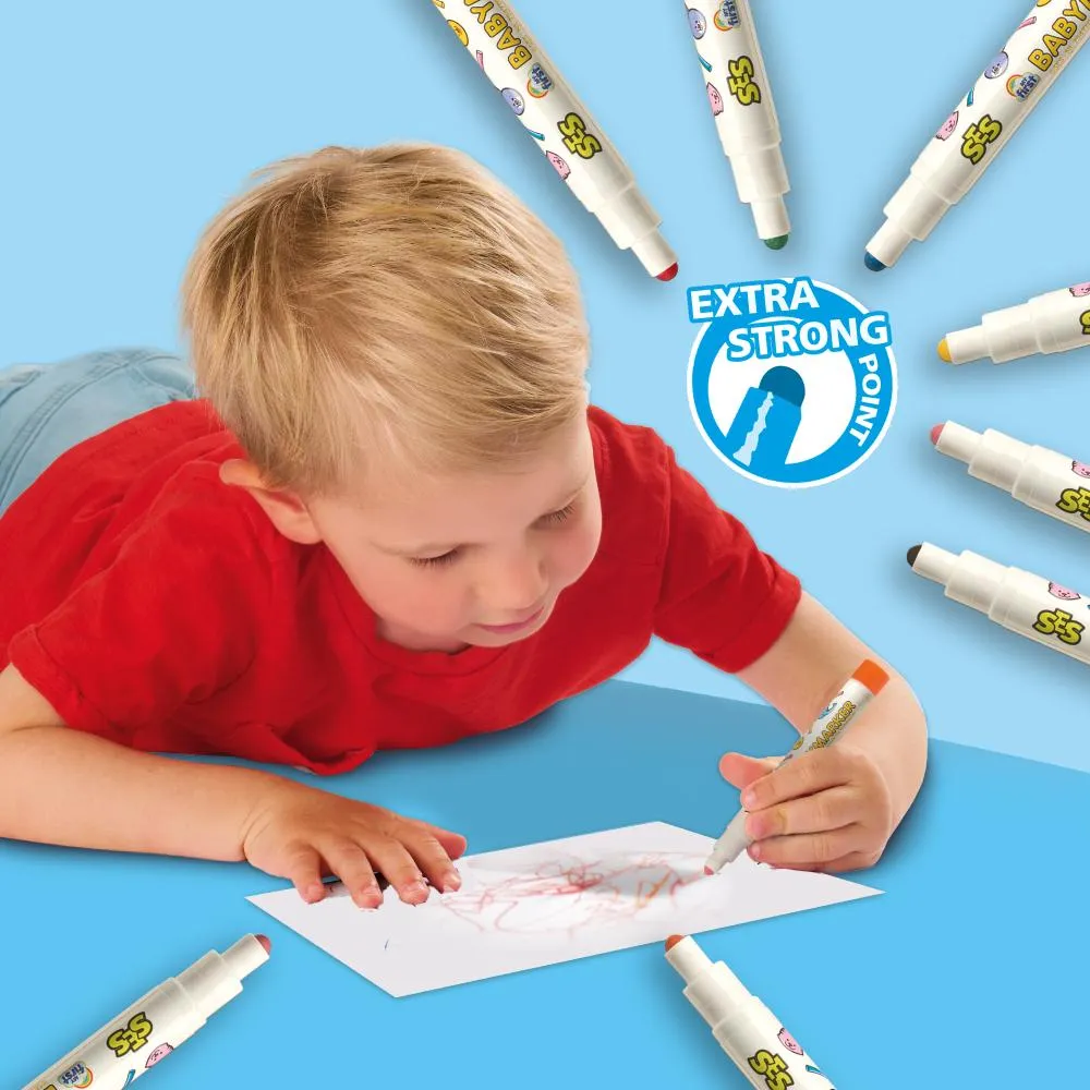 SES My First Baby Markers tusser 8 farver 1 år