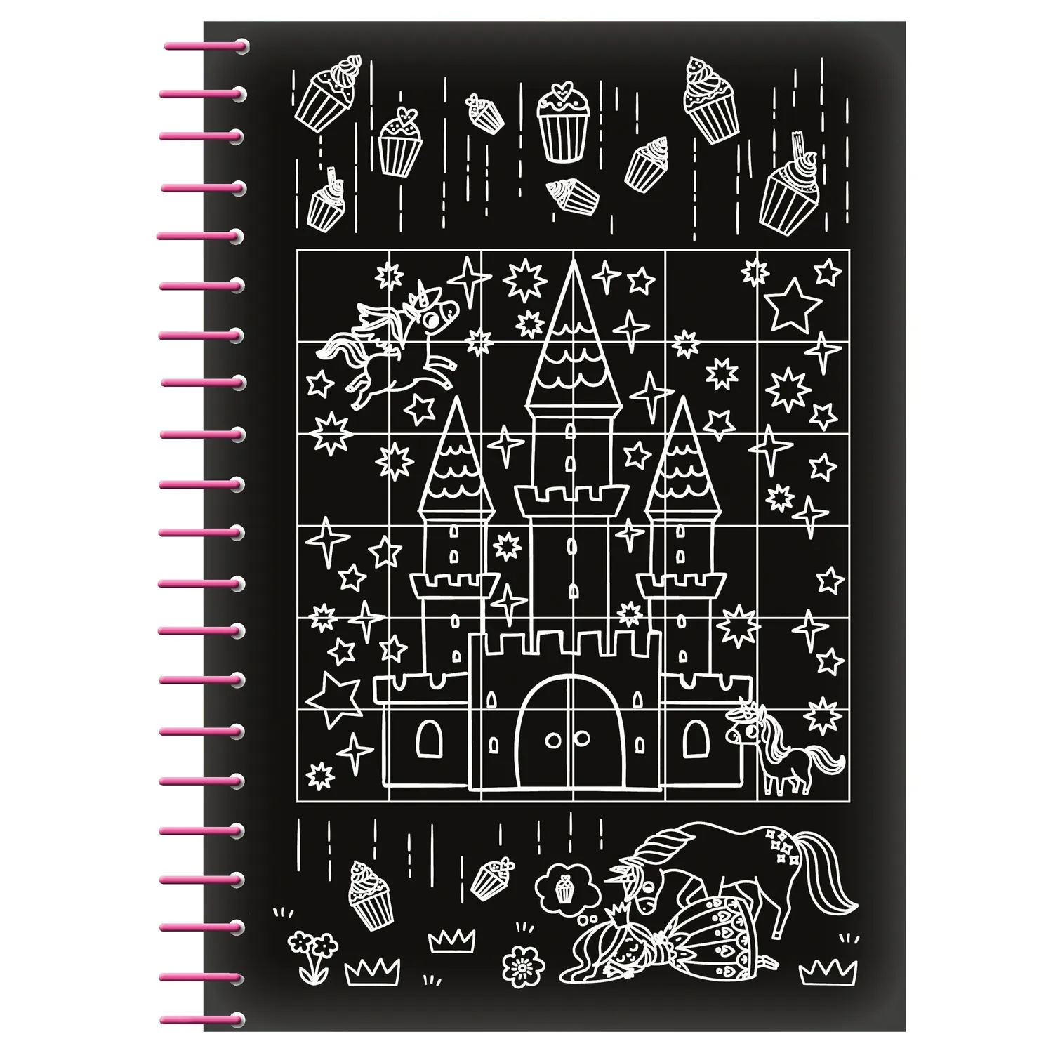 Decoden Magic Scratch Art Unicorns kradsebog 12 motiver