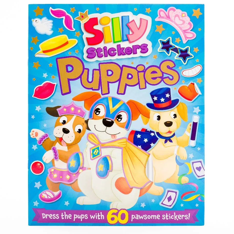 Decoden Magic Silly Stickers Puppies klistermærkebog hvalpe