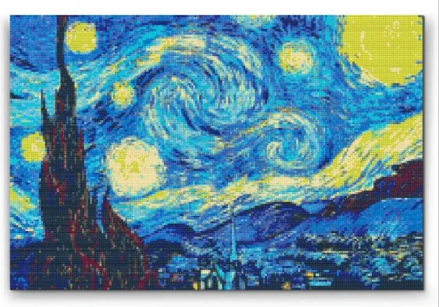 Road2Art Diamond Paint Stjernenat van Gogh diamantmaleri