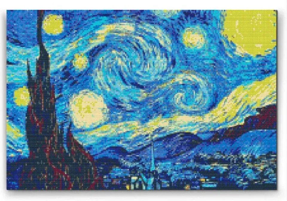 Road2Art Diamond Paint Stjernenat van Gogh diamantmaleri