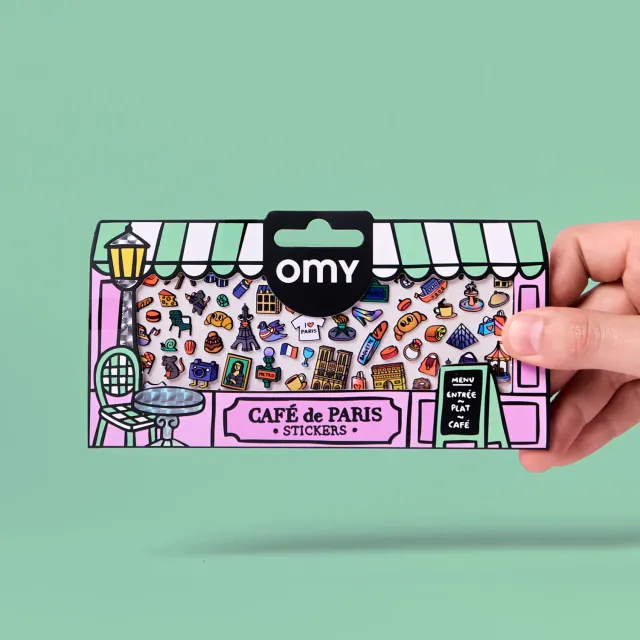 OMY Boutique Paris klistermærker café fluor