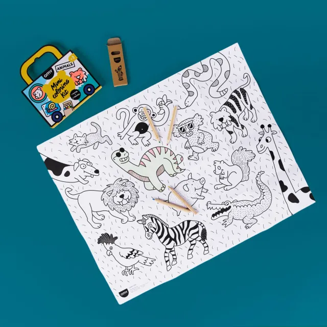 OMY Mini Coloring Kit Animals malesæt dyr 3-7 år