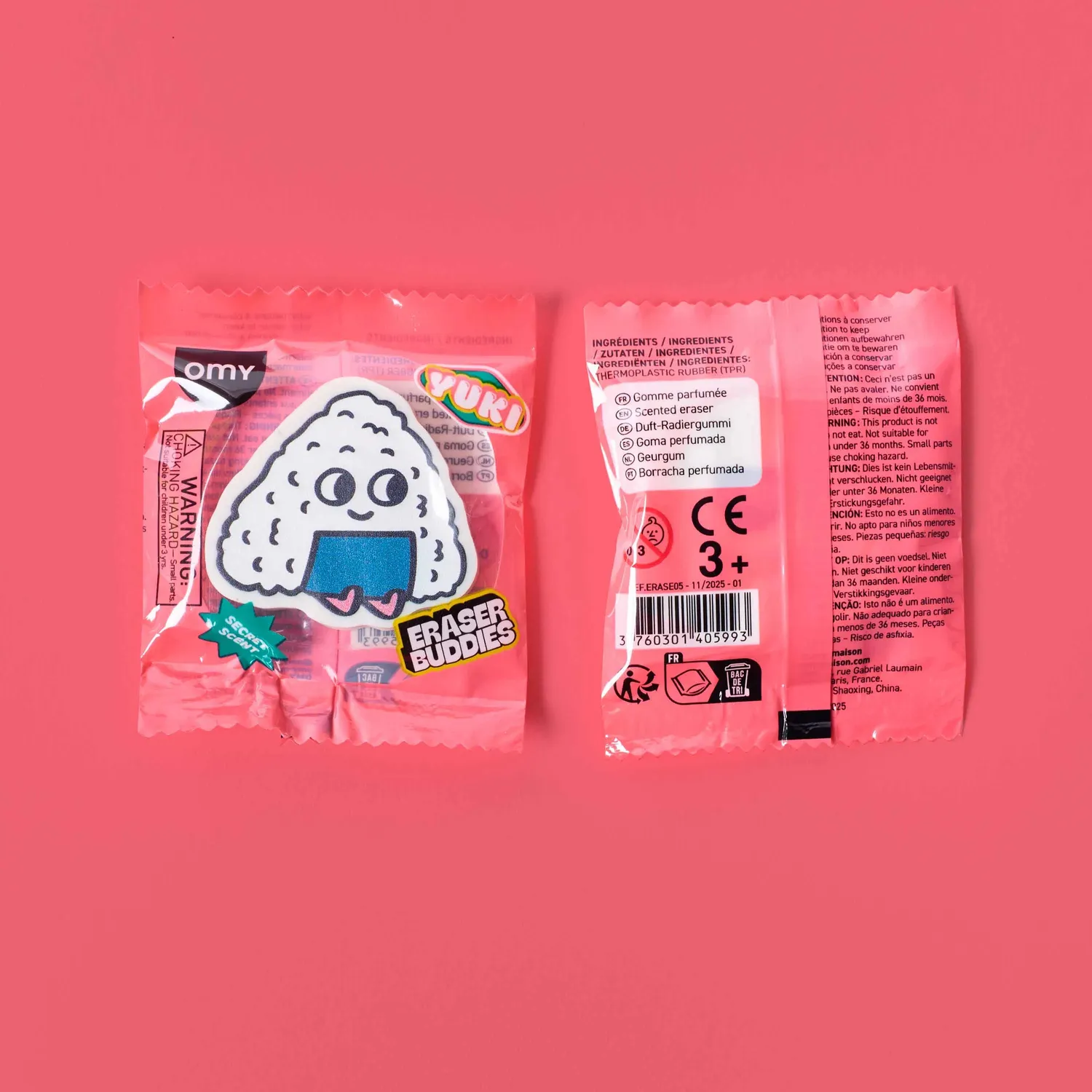 OMY Eraser Buddies Yuki viskelæder med duft
