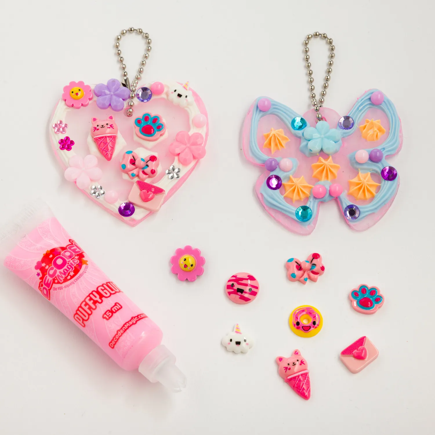 Decoden Magic Mini Pretty Kitty Bag Charms DIY-sæt 2 stk