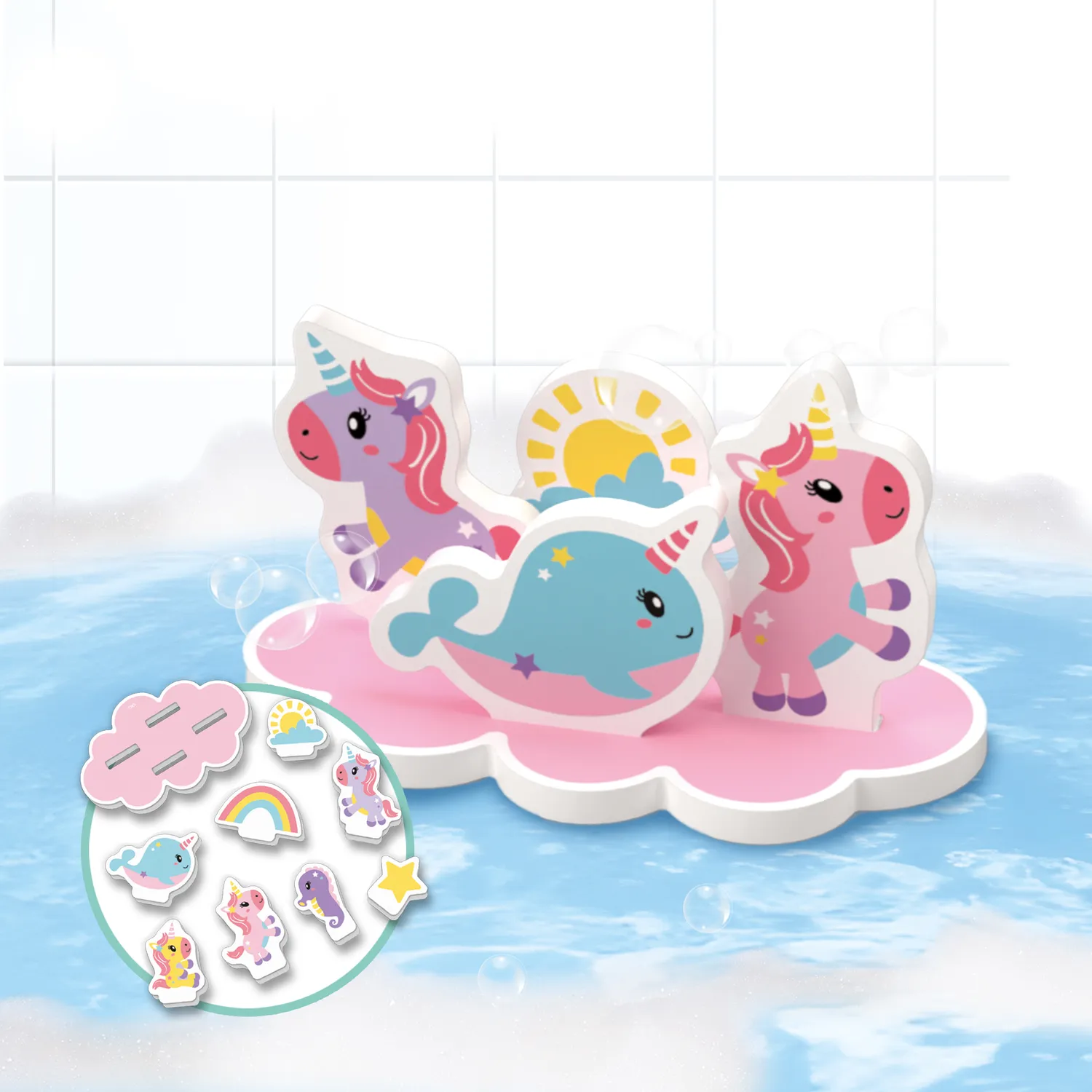 SES Creative Bad Eiland Unicorn badelegetøj 9 dele