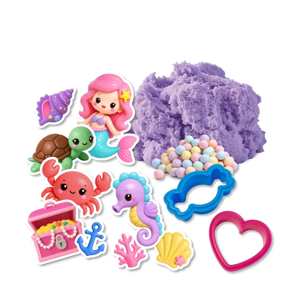 SES Creative Fluffli Havfrue leg 100 g lilla