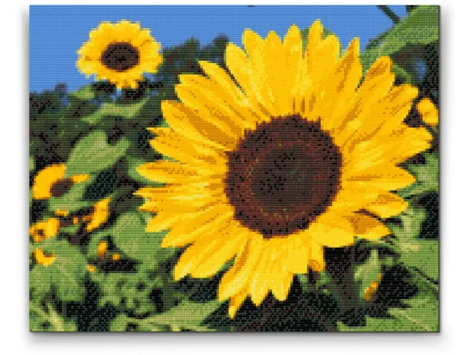 Road2Art Solsikker diamond painting 30x40 cm runde