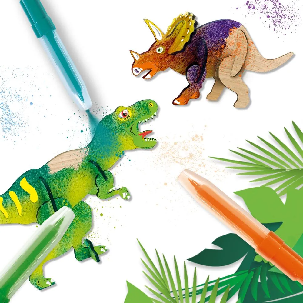 SES Creative Blow Airbrush dino pustetusser træfigurer 5 stk
