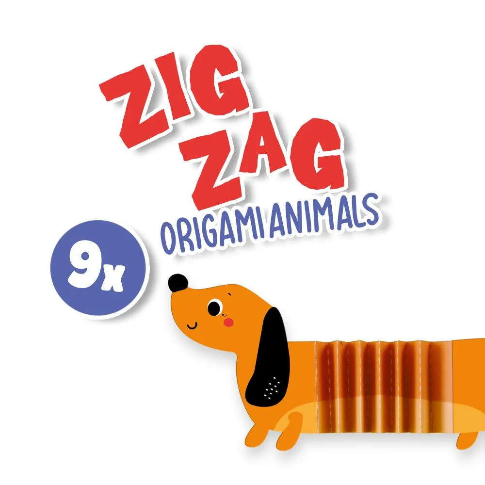 SES Zig Zag Origami dyr origamisæt 9 dyr fra 3 år