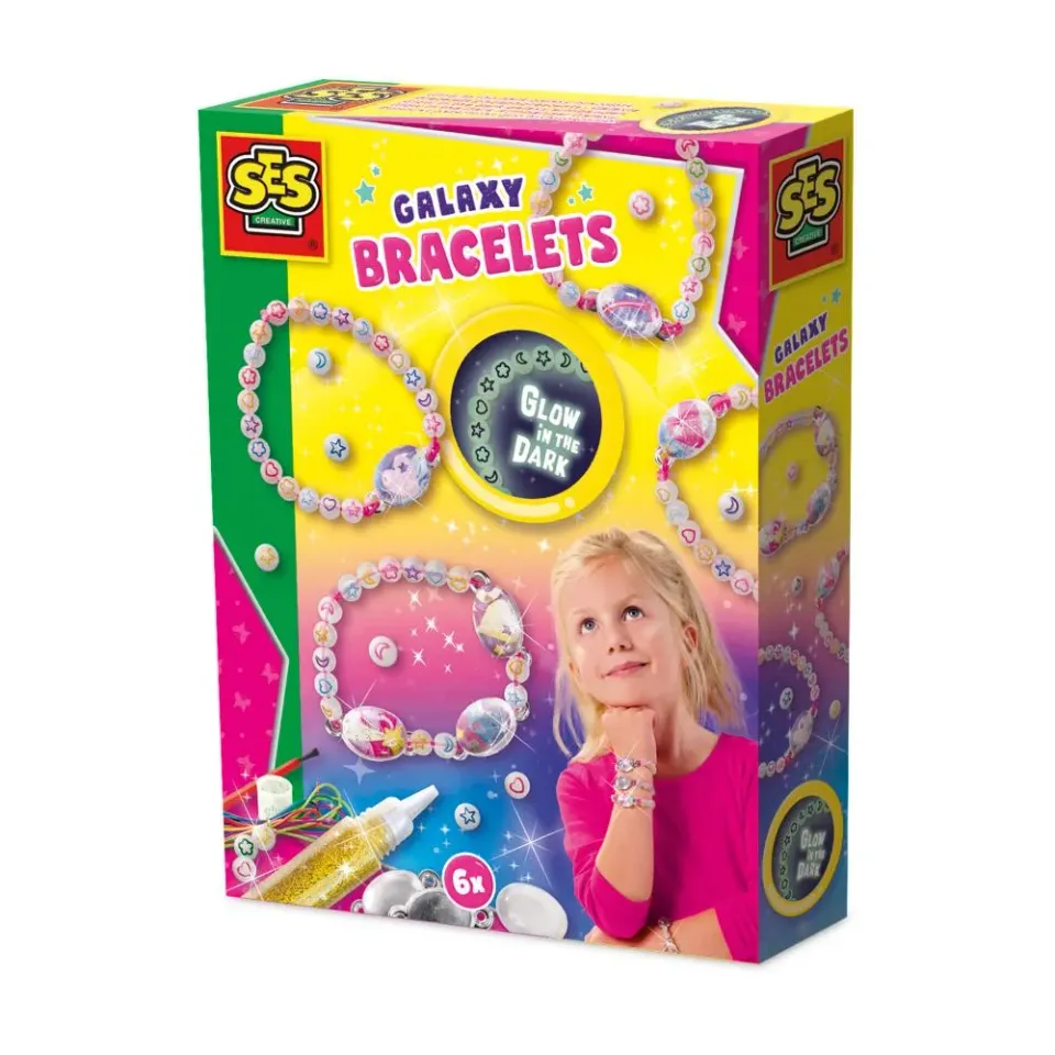 SES Creative Galaxy Glow in the Dark armbåndssæt selvlysende