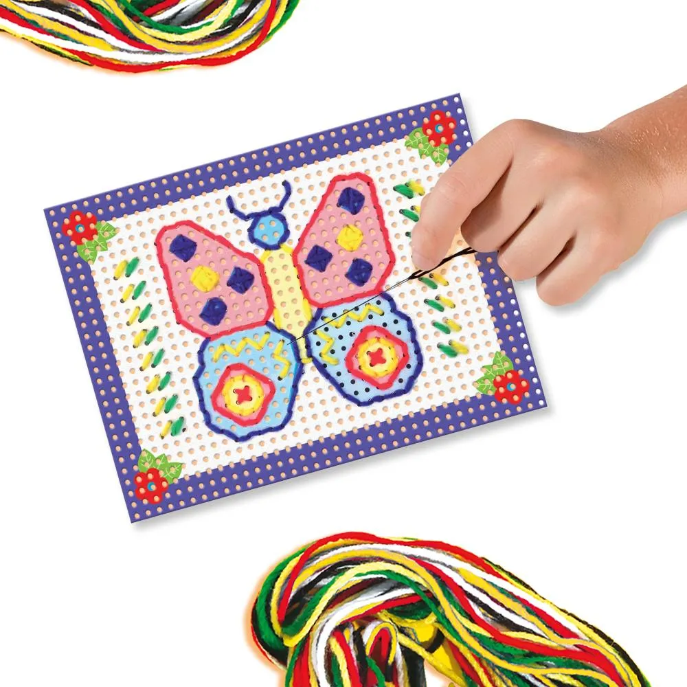 SES Creative Ik leer borduren broderisæt 4 kort fra 3 år