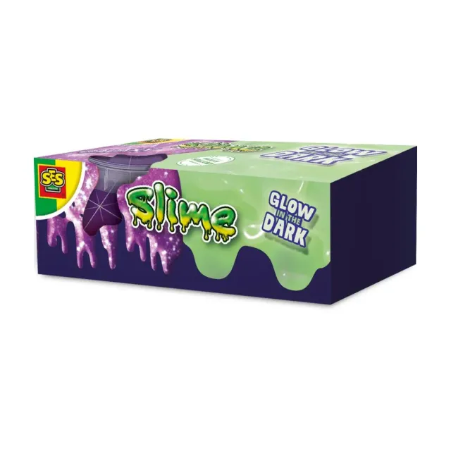 SES Creative Slime Glow in the Dark slim 2x120 g selvlysende
