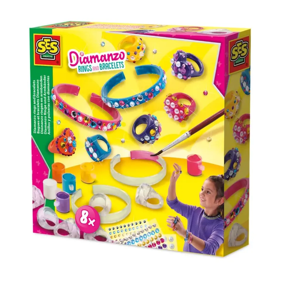 SES Creative Diamanzo ringe og armbånd smykkesæt