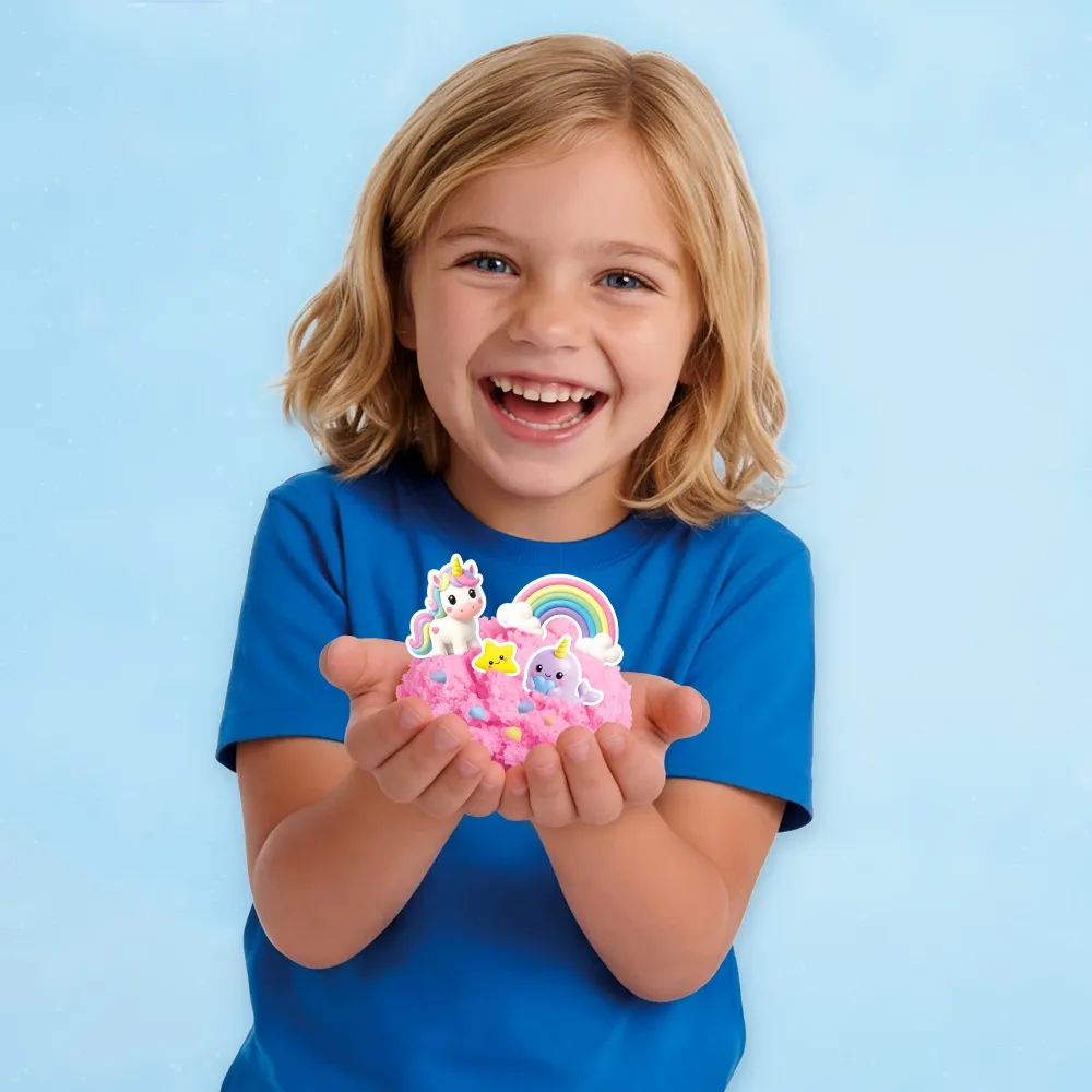 SES Creative Fluffli Unicorn Friends legemasse 100 g lyserød sensorisk