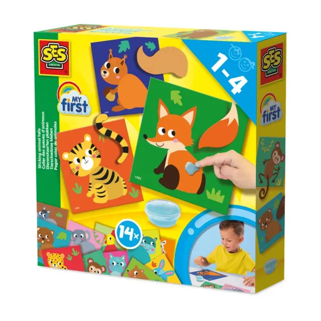 SES Creative My First dyrehaler klisterleg 14 kort fra 1 år