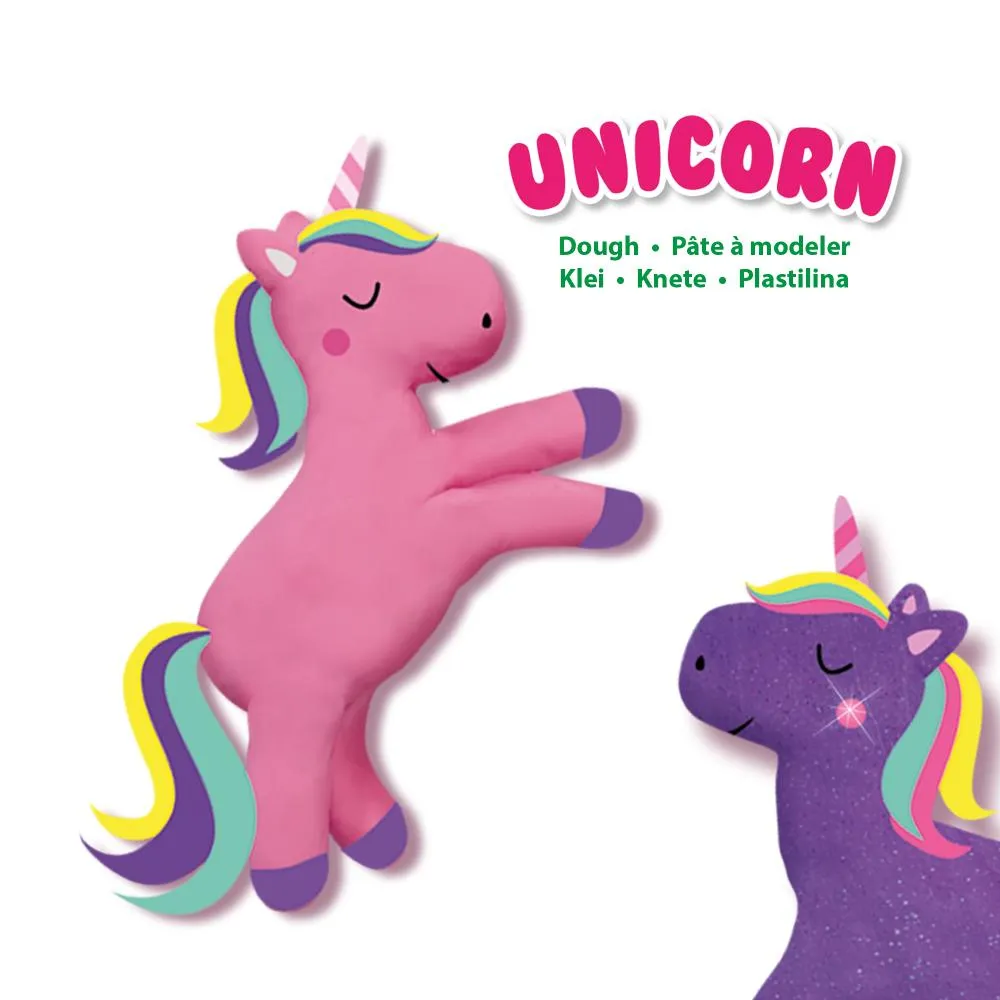 SES Creative unicorn modellervoks 4x90g neon glitter