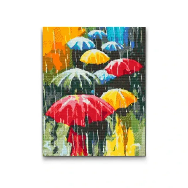 Road2Art Paraplyer diamond painting 30x40 cm runde