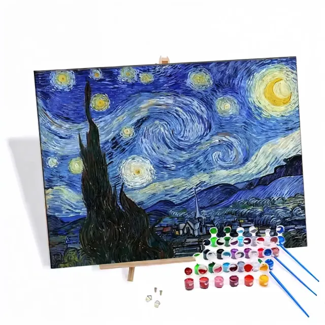 Craftsy.dk Van Gogh Nat mal efter tal 40x50 cm stjernenat