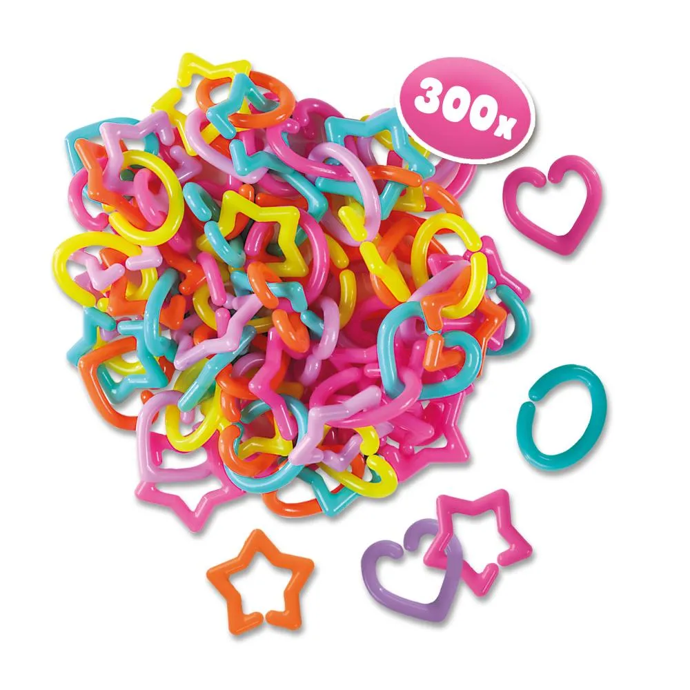 SES Creative Klick-perler smykkesæt 300 stk stjerner