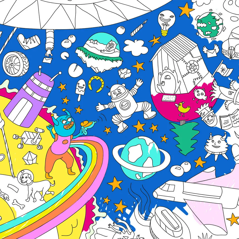 OMY Cosmos kæmpe farveplakat rummet