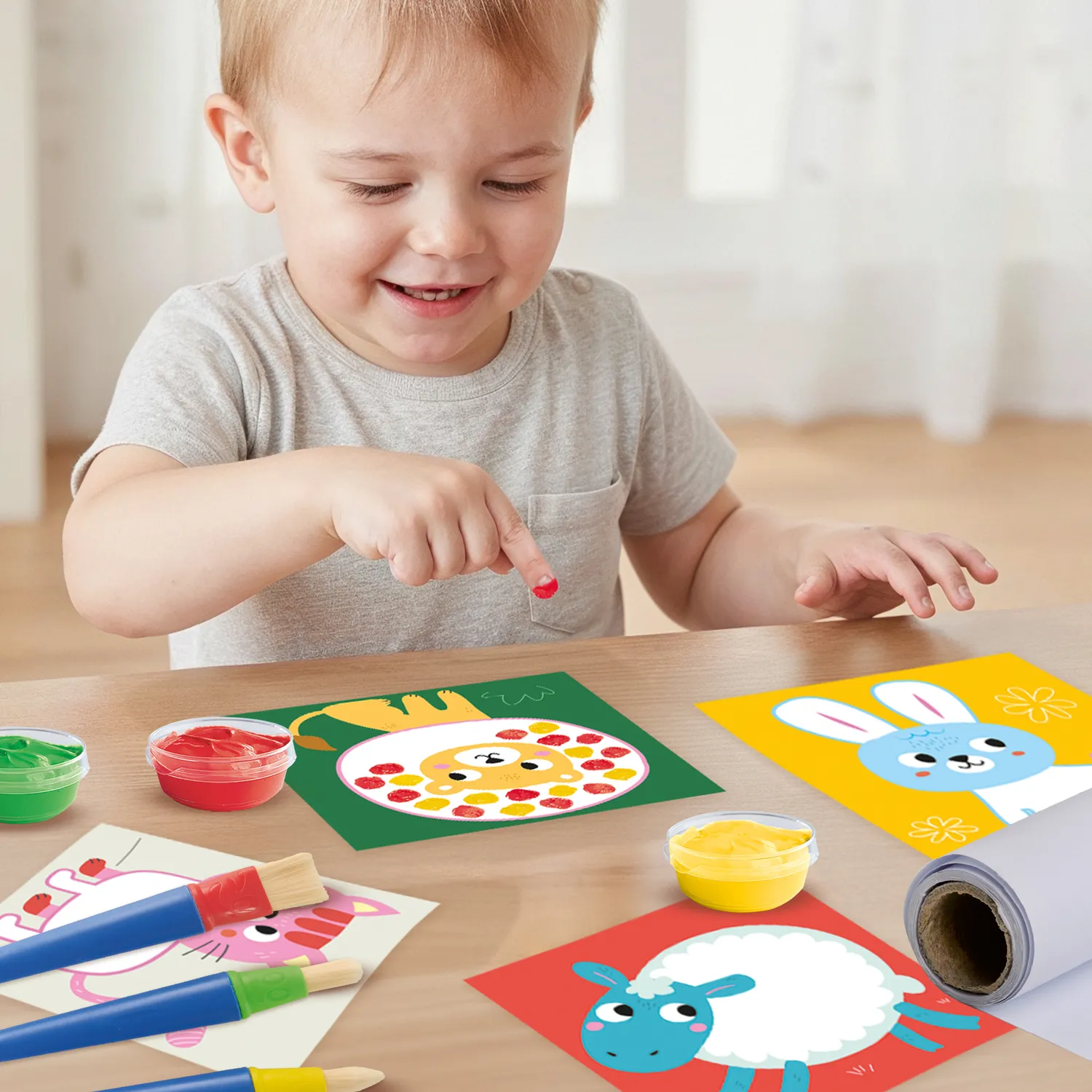 SES Creative My First Vingerverf fingermaling mega sæt 6 farver