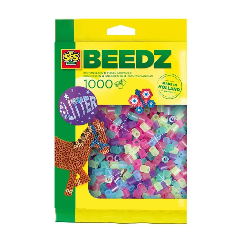 SES Creative Beedz strygeperler glittermix 1000 stk