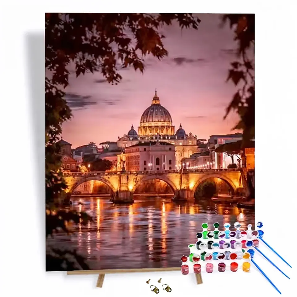 Craftsy Aften Rom mal efter tal 40x50 cm landskab