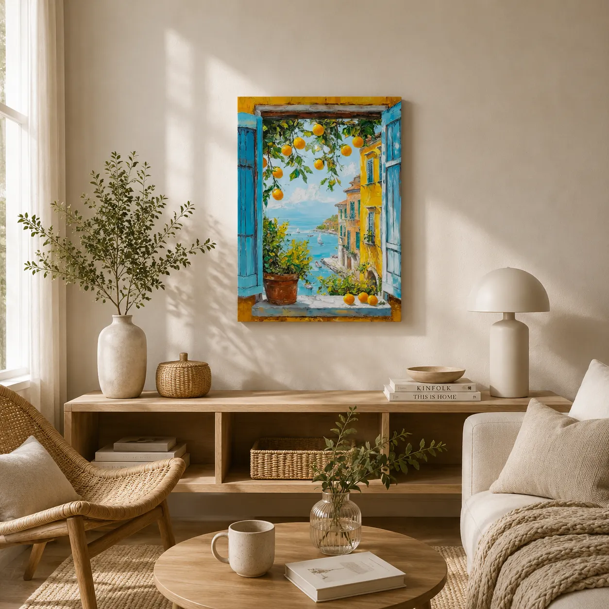 craftsy.dk Middelhavsvindue citroner mal efter tal 40x50 landskab