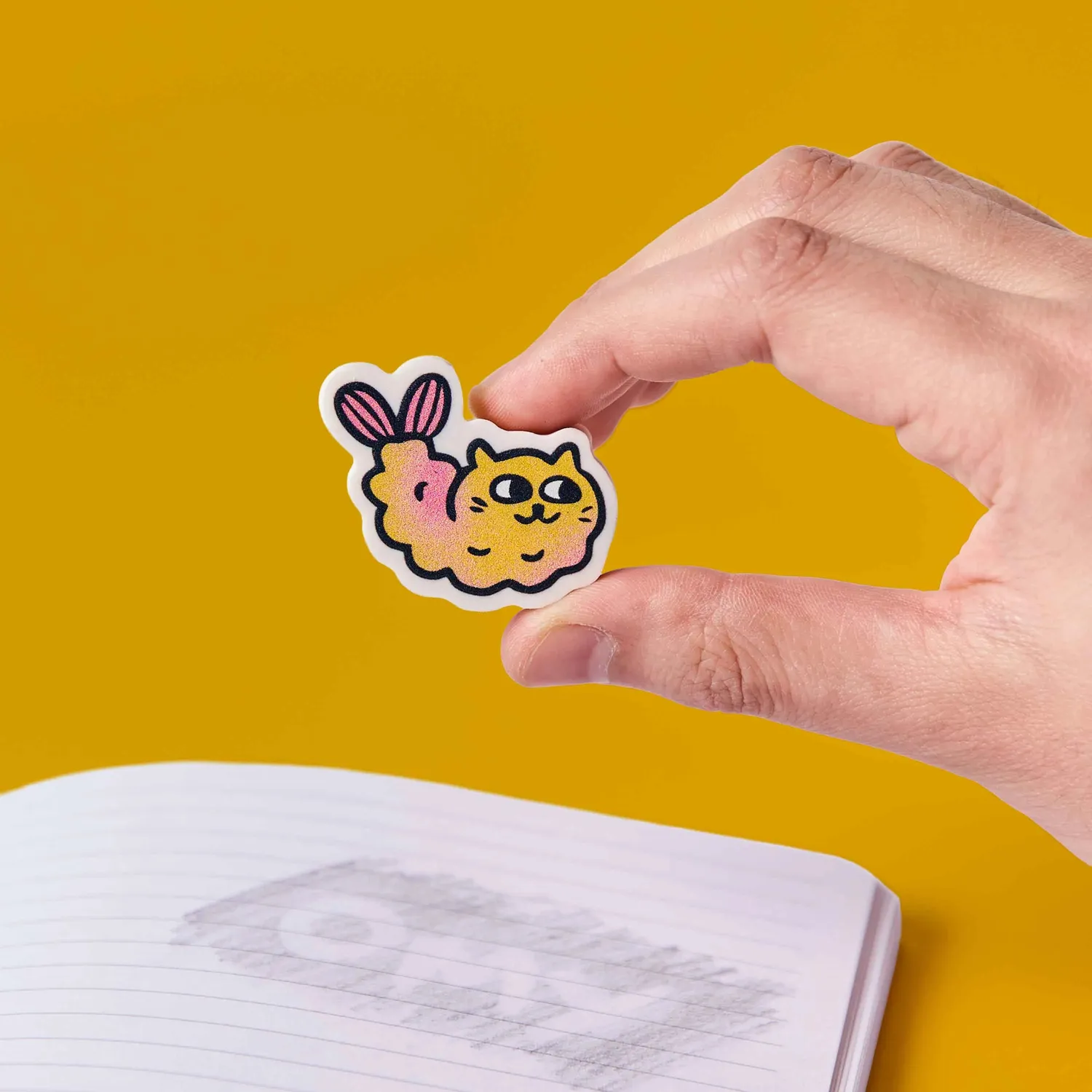 OMY Eraser Buddies Mewchi viskelæder duft