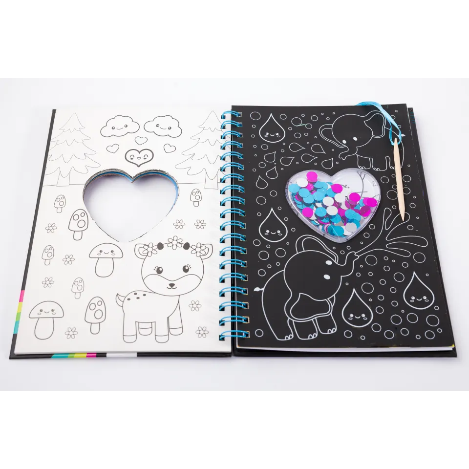 Decoden Magic Scratch Art Sparkles Baby Animals kradsebog dyr