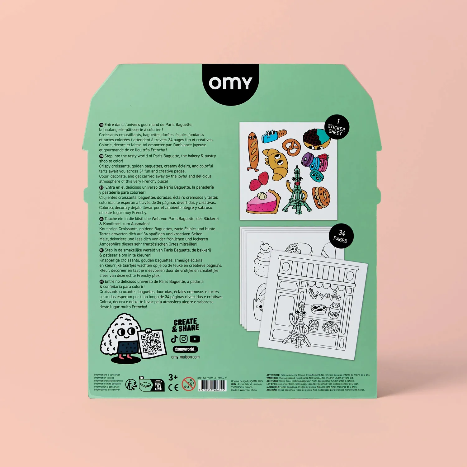 OMY Coloring Boutique Pack malebog 4 stk