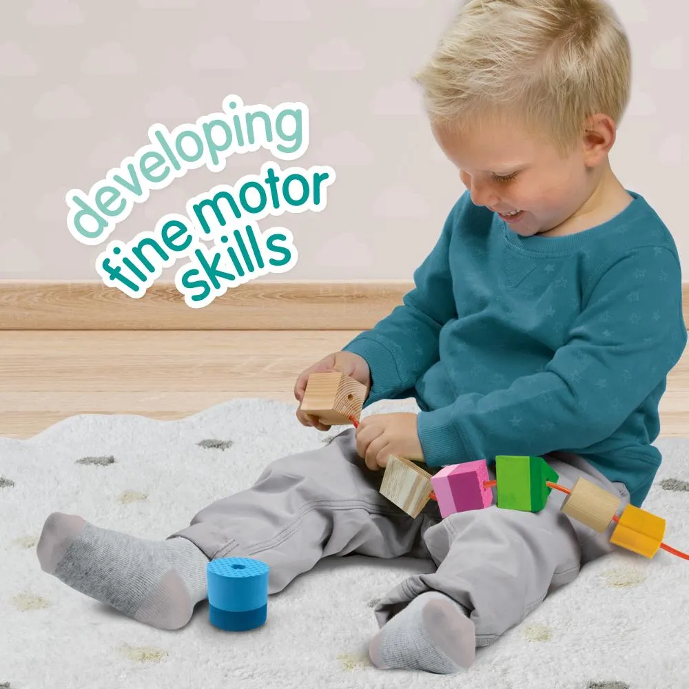 SES Creative Sensory perlesæt træperler 7 stk