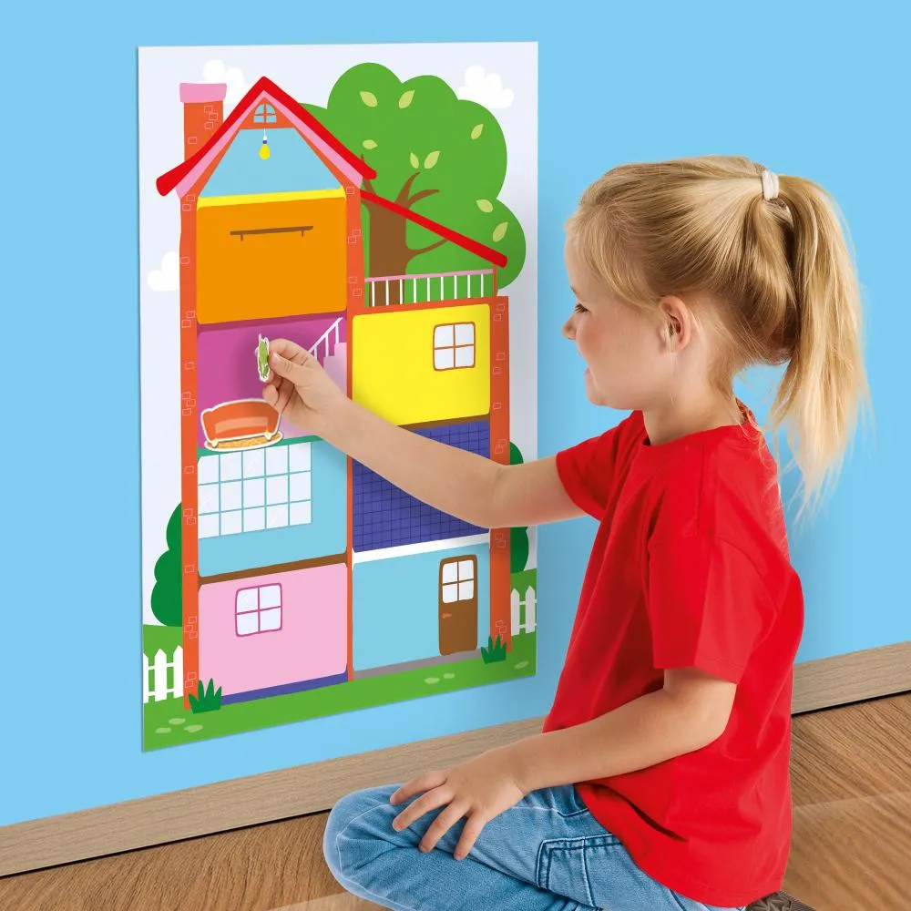 SES Creative My First Hus plakat med klistermærker 100 stk fra 1 år