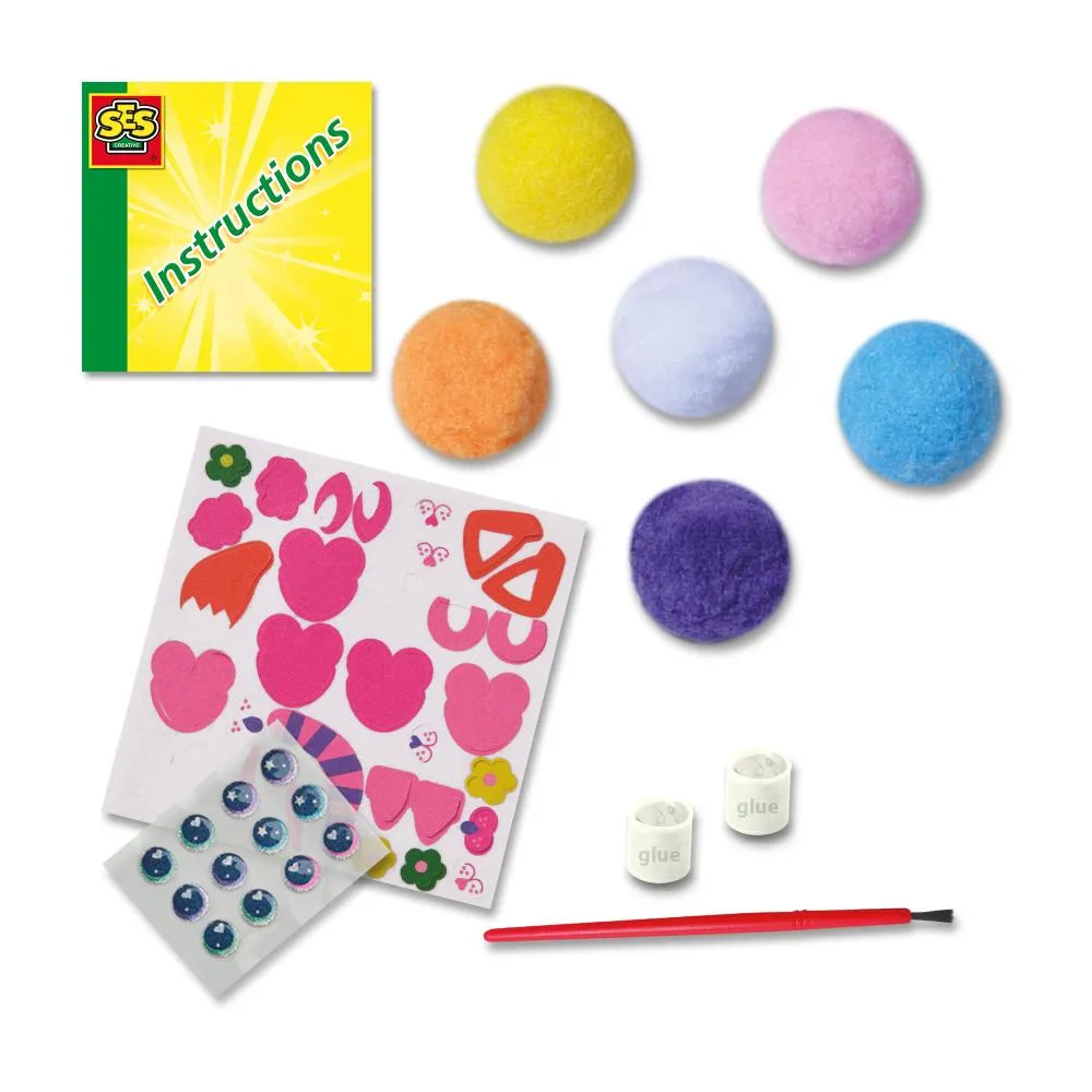 SES Creative Pompon Venner pompon sæt 6 dyr