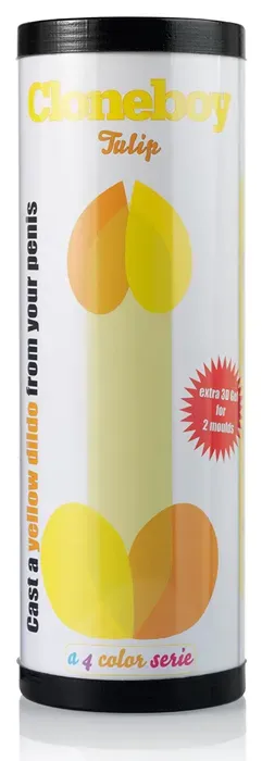 Cloneboy Tulip Yellow dildosæt gul silikone