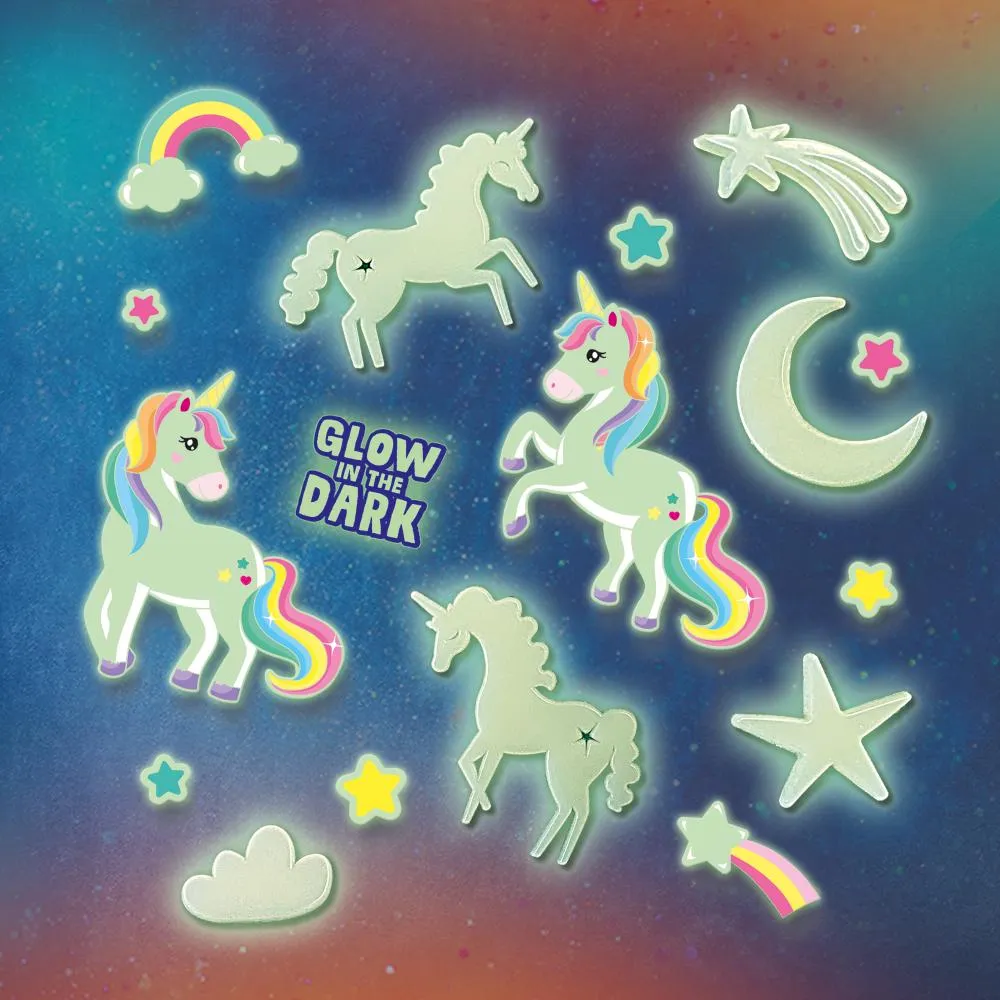 SES Creative Glowing Unicorns stickers selvlysende