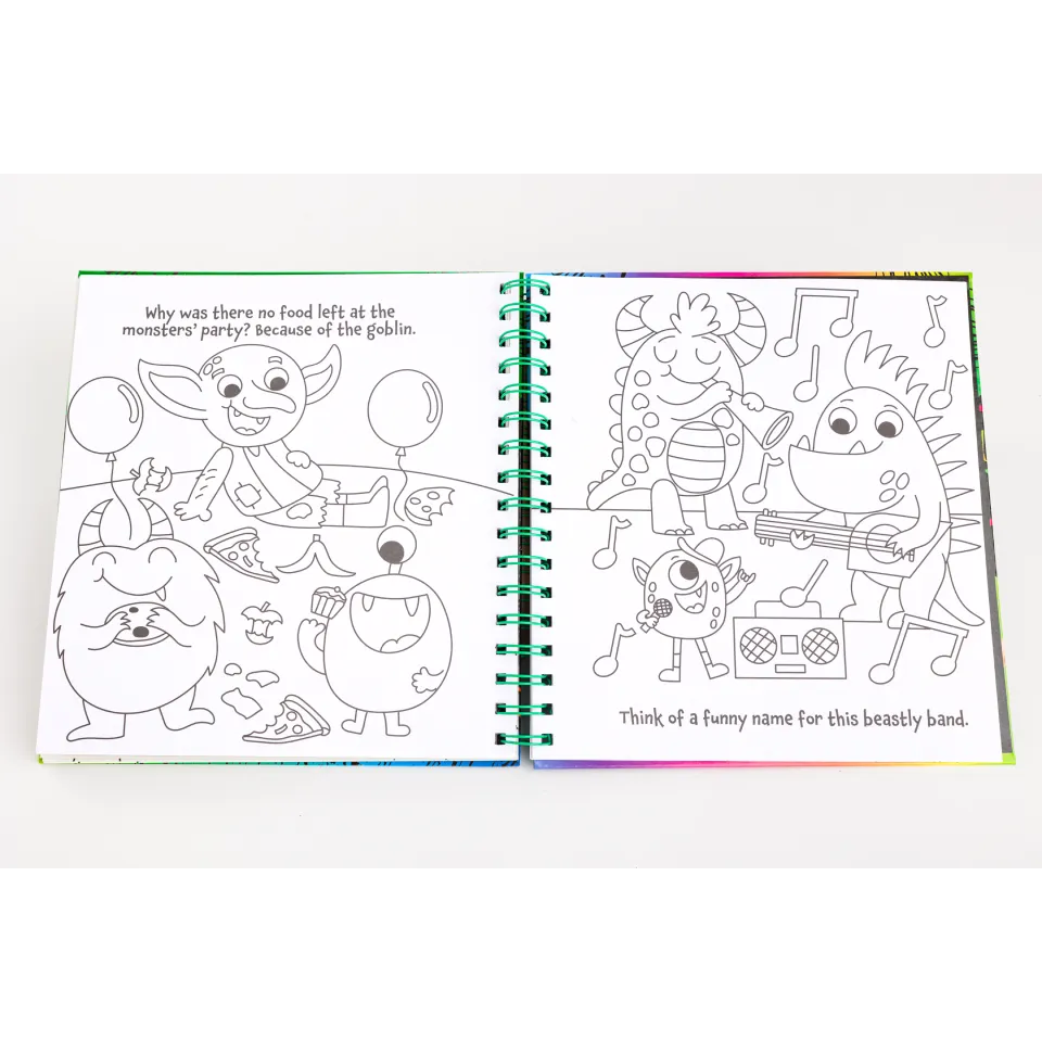 Decoden Magic Scratch Art Fluffy Monsters skrabebog regnbue
