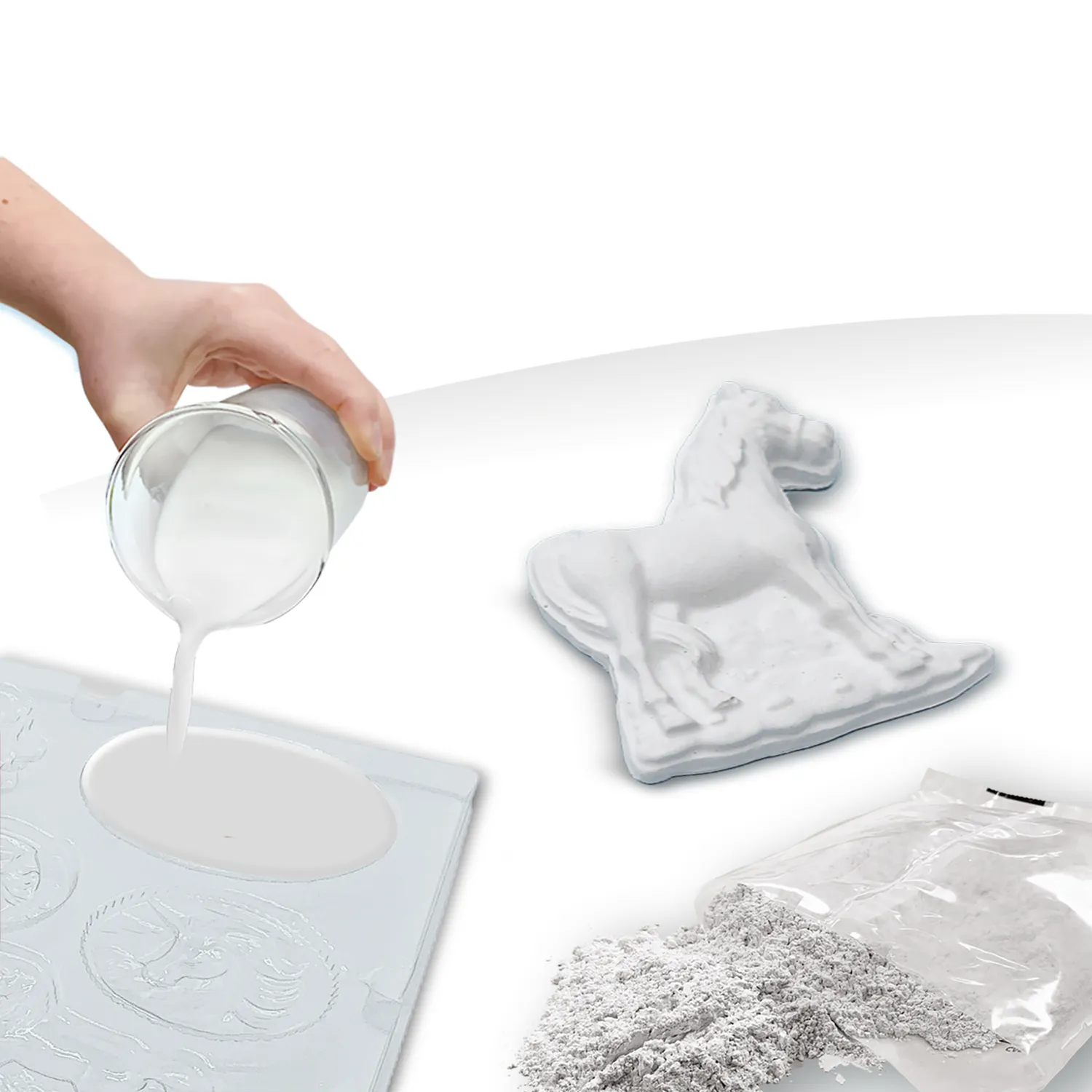 SES Creative Støb og mal fantasieheste gipssæt glitter