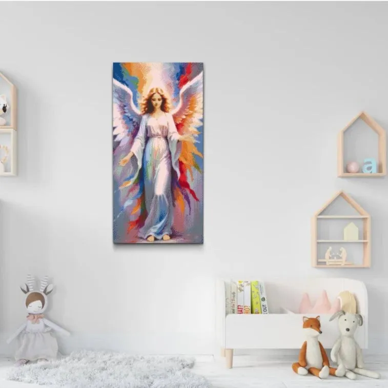 Road2Art Regnbue engel diamond painting 40x80 cm