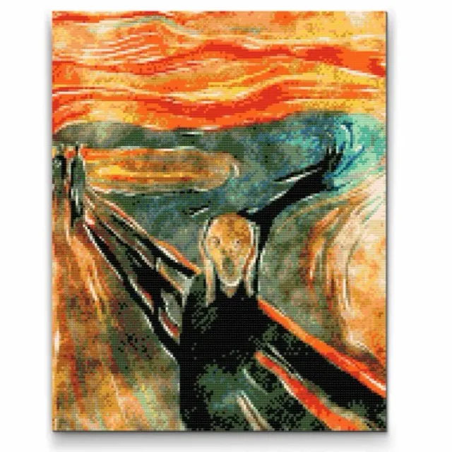 Road2Art Skriget diamond painting 30x40 cm firkantet