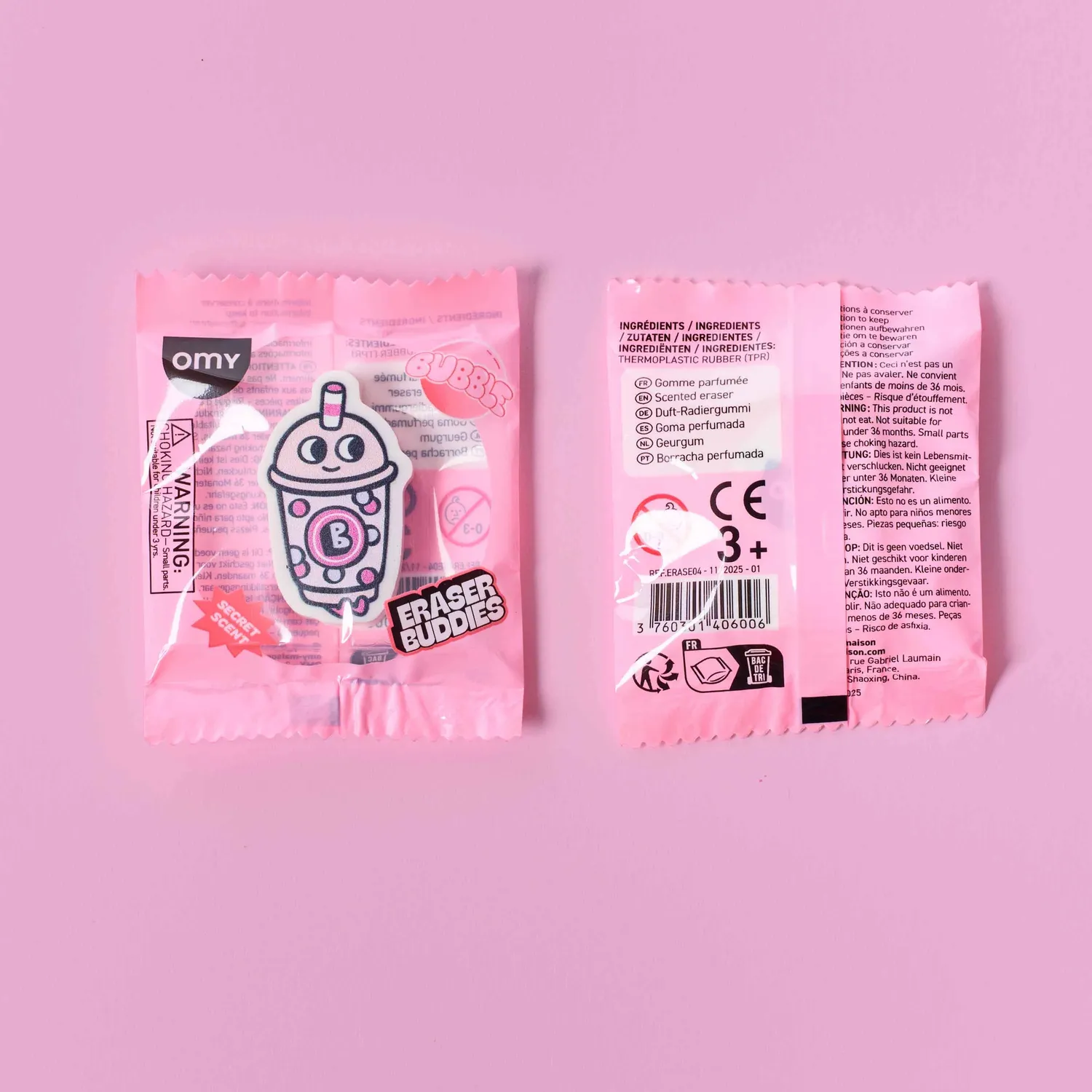 OMY Eraser Buddies Bubble viskelæder med duft