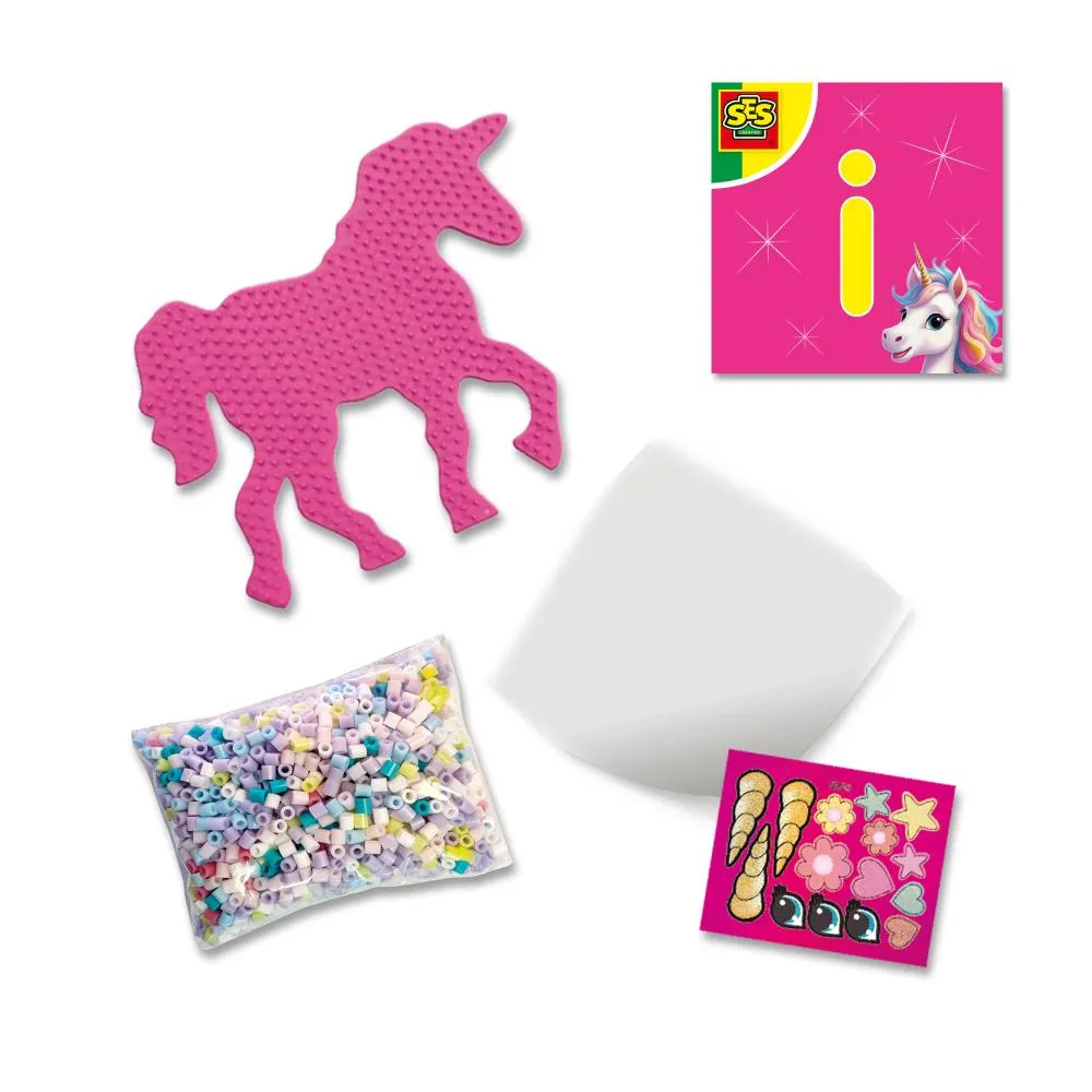 SES Creative Unicorn strygeperler 1800 stk glitter