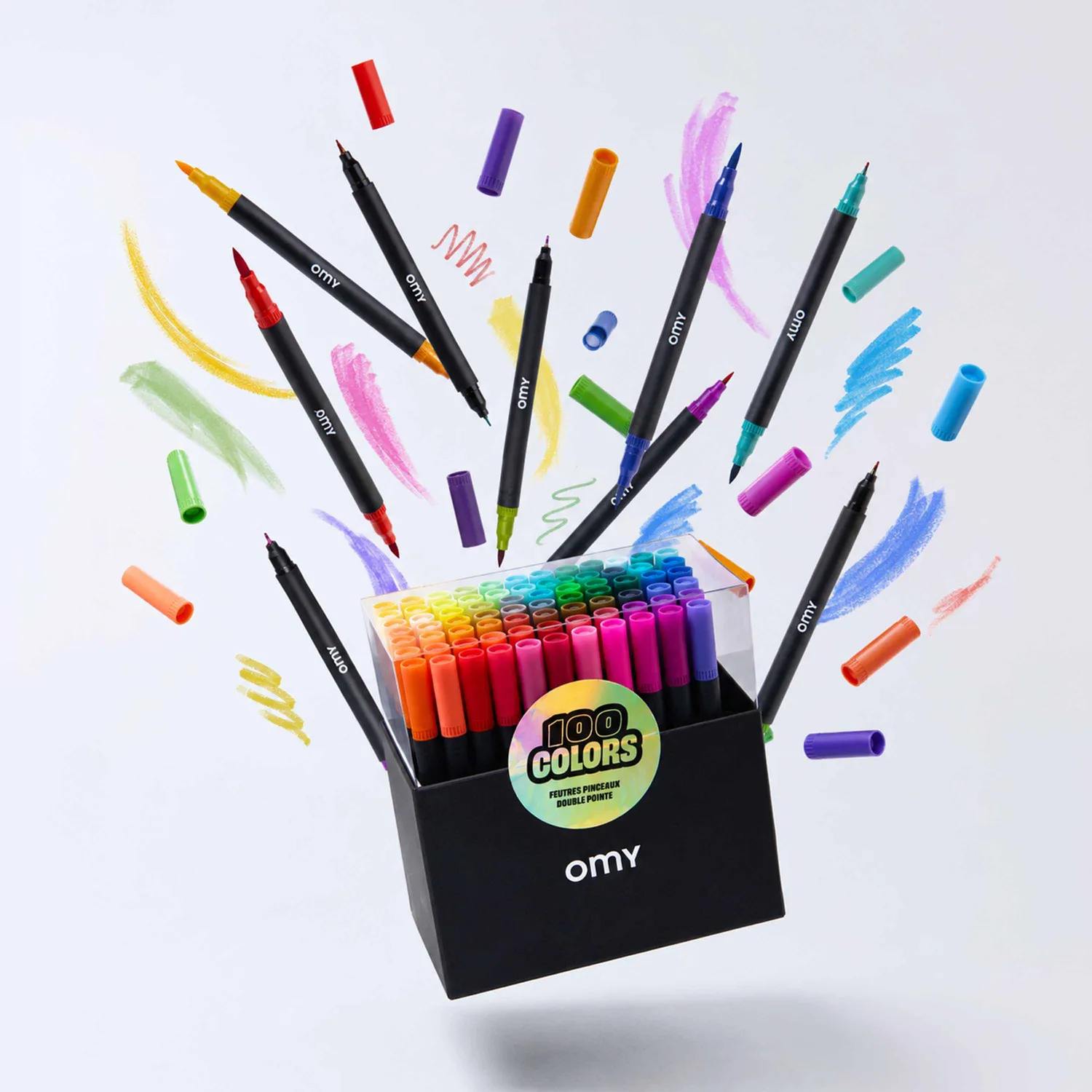 OMY Box 100 tusser dobbeltspids 100 farver