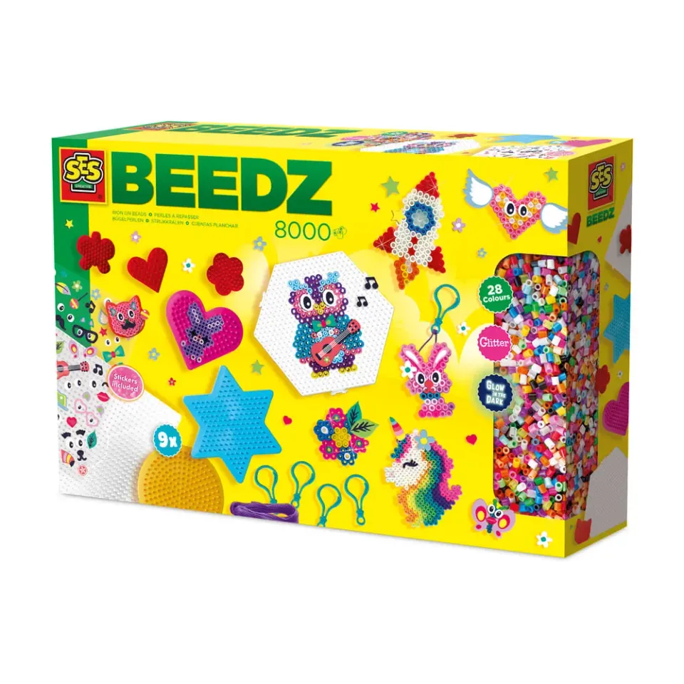 SES Creative Strygeperler mega sæt 8000 stk 28 farver