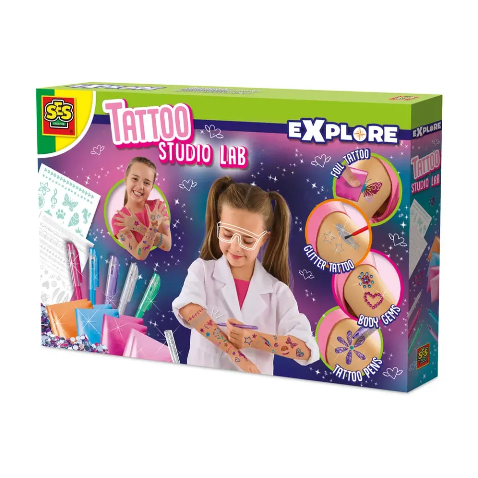 SES Creative Tattoo Studio Lab tatoveringssæt glitter