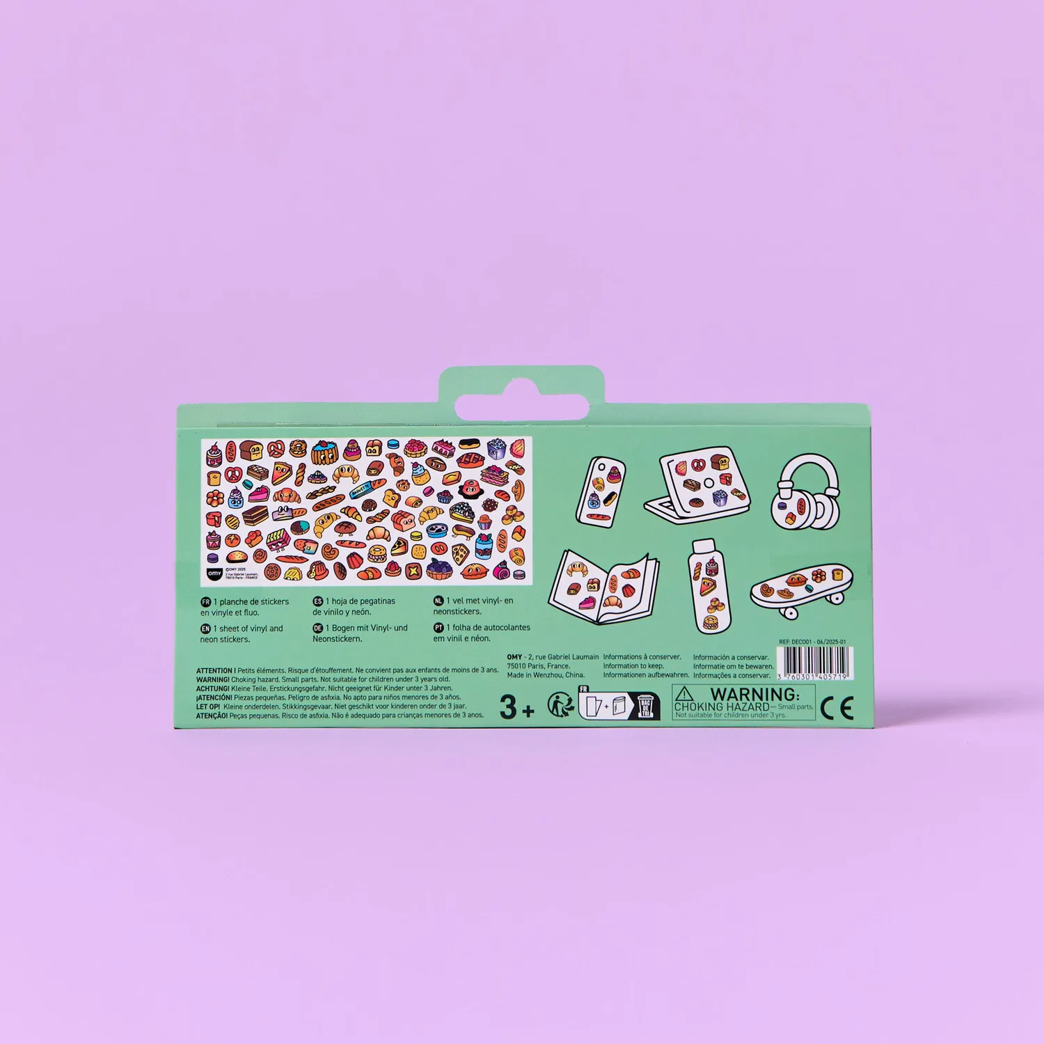 OMY Boutique stickers French Baguette fluo